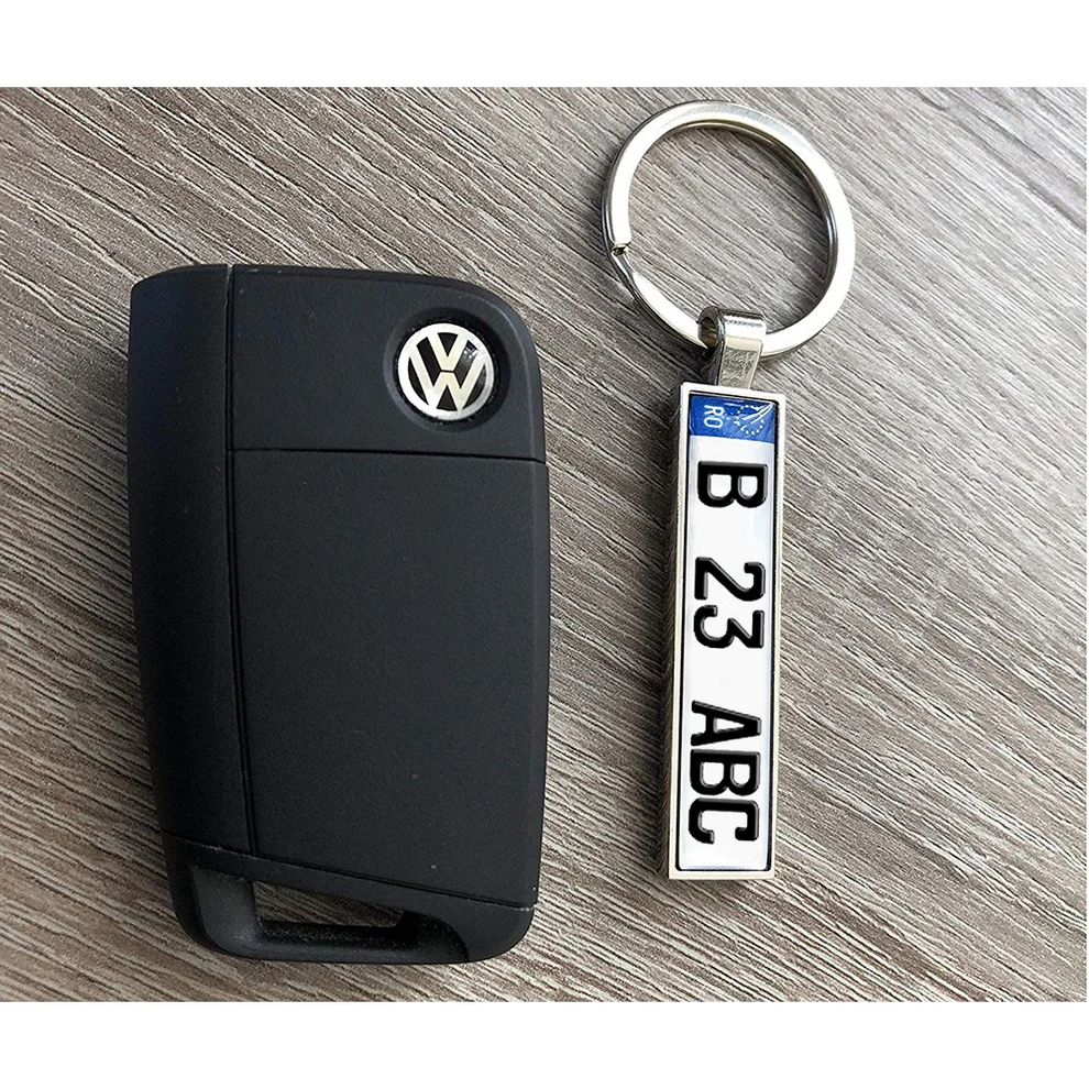 Breloc auto număr înmatriculare